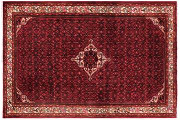 handmade Traditional Tabriz Red Beige Hand Knotted RECTANGLE 100% Wool Pile area rug 7x10